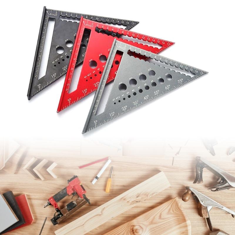 Карпентерский квадрат 170 мм, Т-образный квадрат, универсальные столярные инструменты, квадрат, транспортир, линейка, градуированный маркировочный калибр