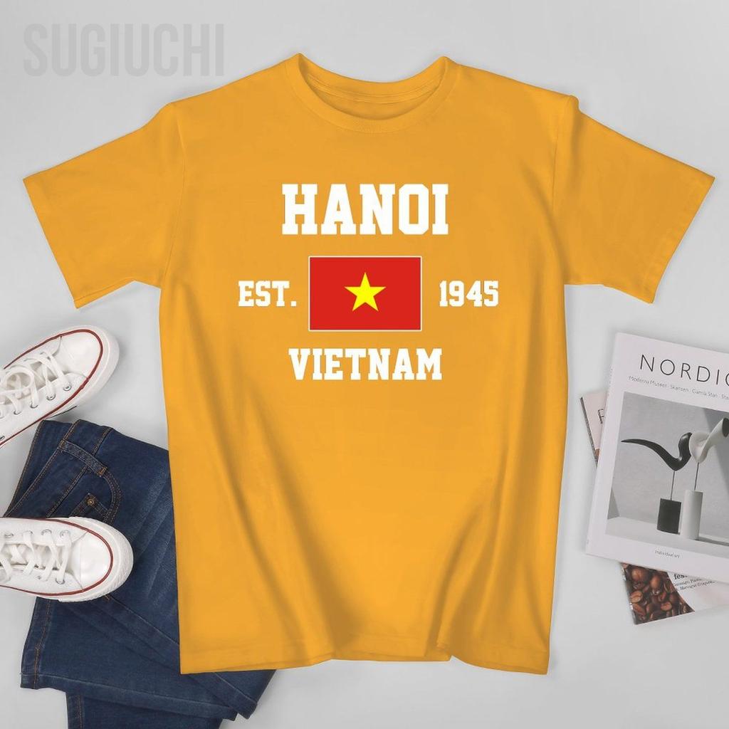Patriotic Flag Vietnam Est1945 Hanoi Unisex Tshirt Tees Tshirt Oneck T Shirts Unisex Boys Clothing 100 Cotton