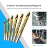 6Pcs/Set 3-8mm High Speed Steel Drill Bit Woodworking Tools Serrated Twist Drill Bit
