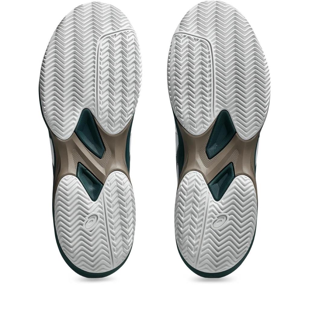 ASICS GAME FF Tennis Size 100 Size 2E CLAY/OC Shoes, 1041A490, Men's, (White/Saxon Green), 25.0 cm,