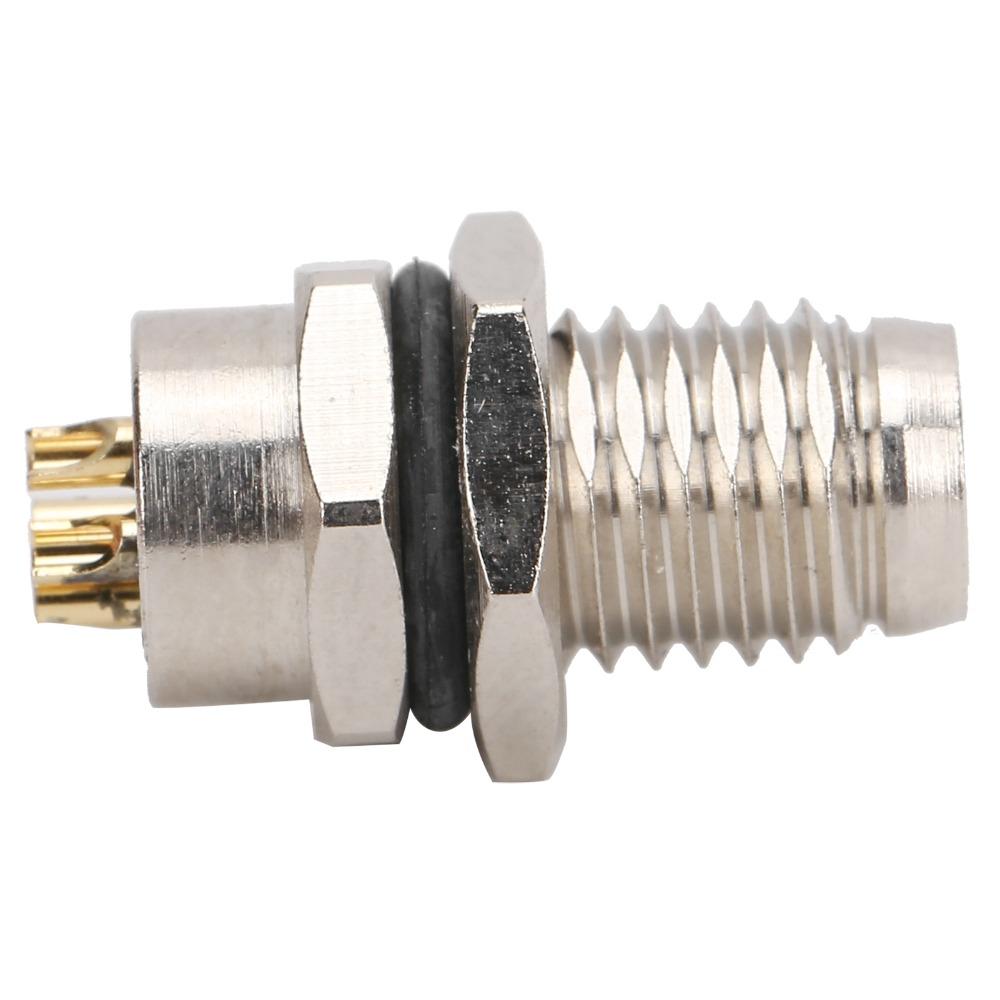 4Pin M8 Needle Socket Back Board Mounted Industrial Connector Aviation Connector  Field Assembly