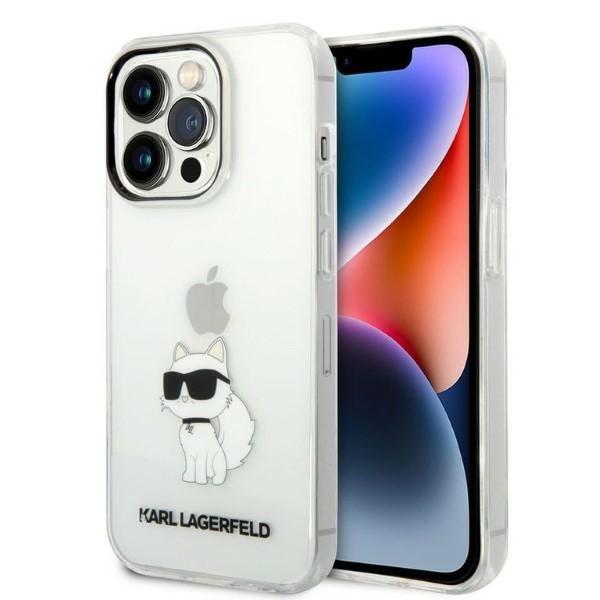 Etui do iPhone 14 Pro Max Karl Lagerfeld Ikonik Choupette Przezroczyste