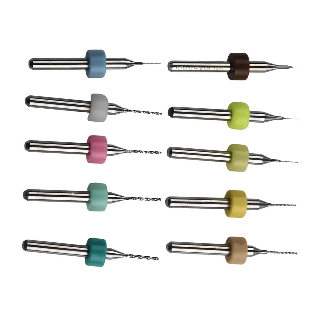 10 шт./Набор 0,1 мм - 1,2 мм Мини-сверла для печатных плат Сталь Карбид Для печатных плат Станка со сверлильной головкой CNC 0,1-1/0,3-1,2 мм