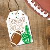 60/120 pcs Football Tags, Rugby Favor Tags for Sport Themed Boy Birthday and Baby Shower Party Gift Wrapping Decoration
