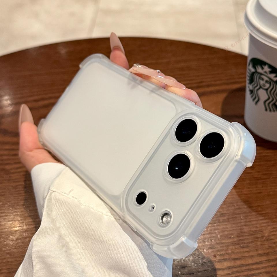 Cute Matte Clear Phone Case for For Iphone 17 Air 16E 14 1 16 11 12 13 Pro Max Plus X XS MAX XR Shockproof Protector Cover