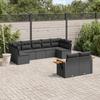 VidaXL Garden Lounge Set with Cushions 9 Pcs, Patio Sofas, Patio Furniture Set, Outdoor Furniture, Black 3227126