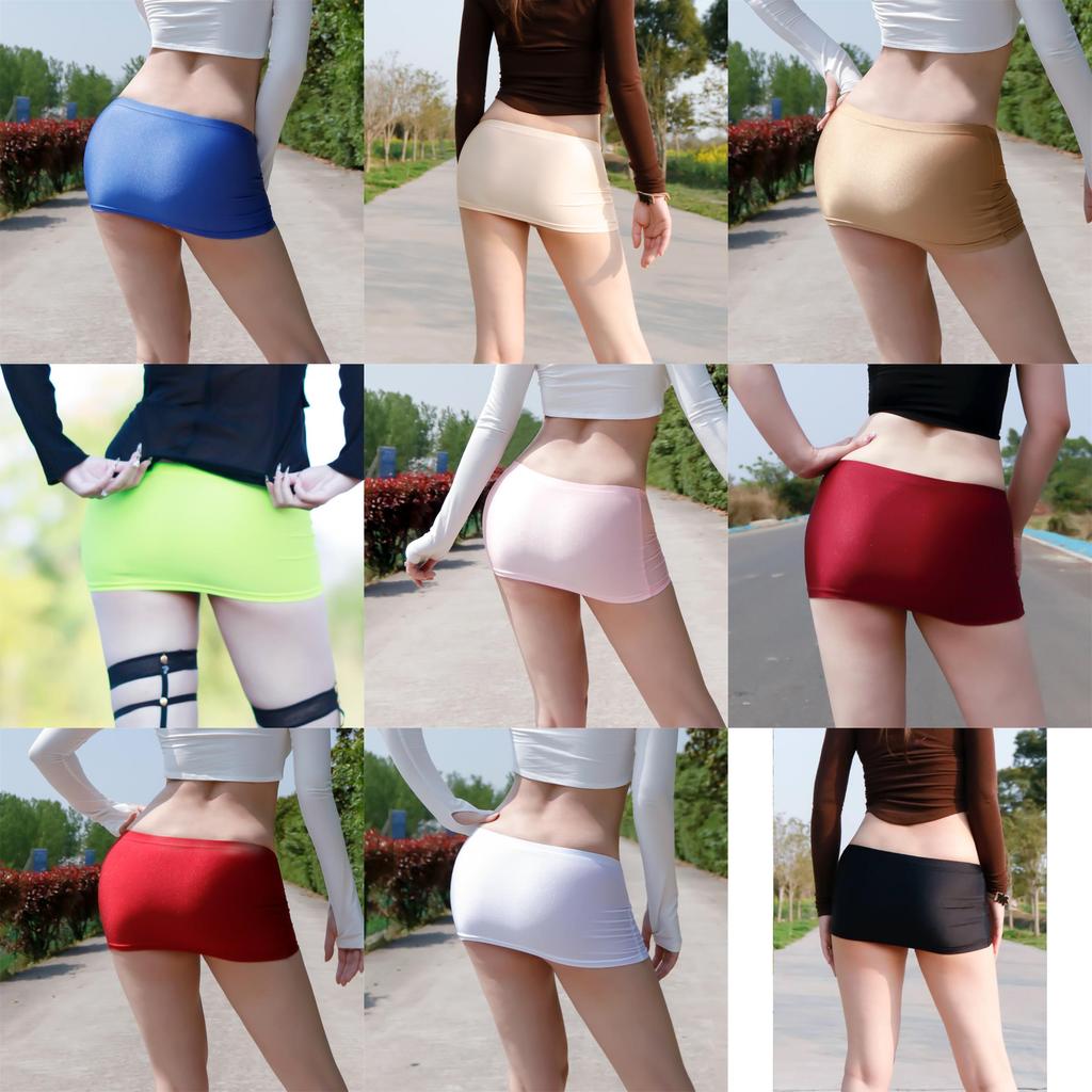 Pure Color High Stretch Bodycon Skirt For Summer Fashion And Daily Wear
