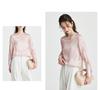Women's Round Neck Fashion Jacquard Silk Shirt