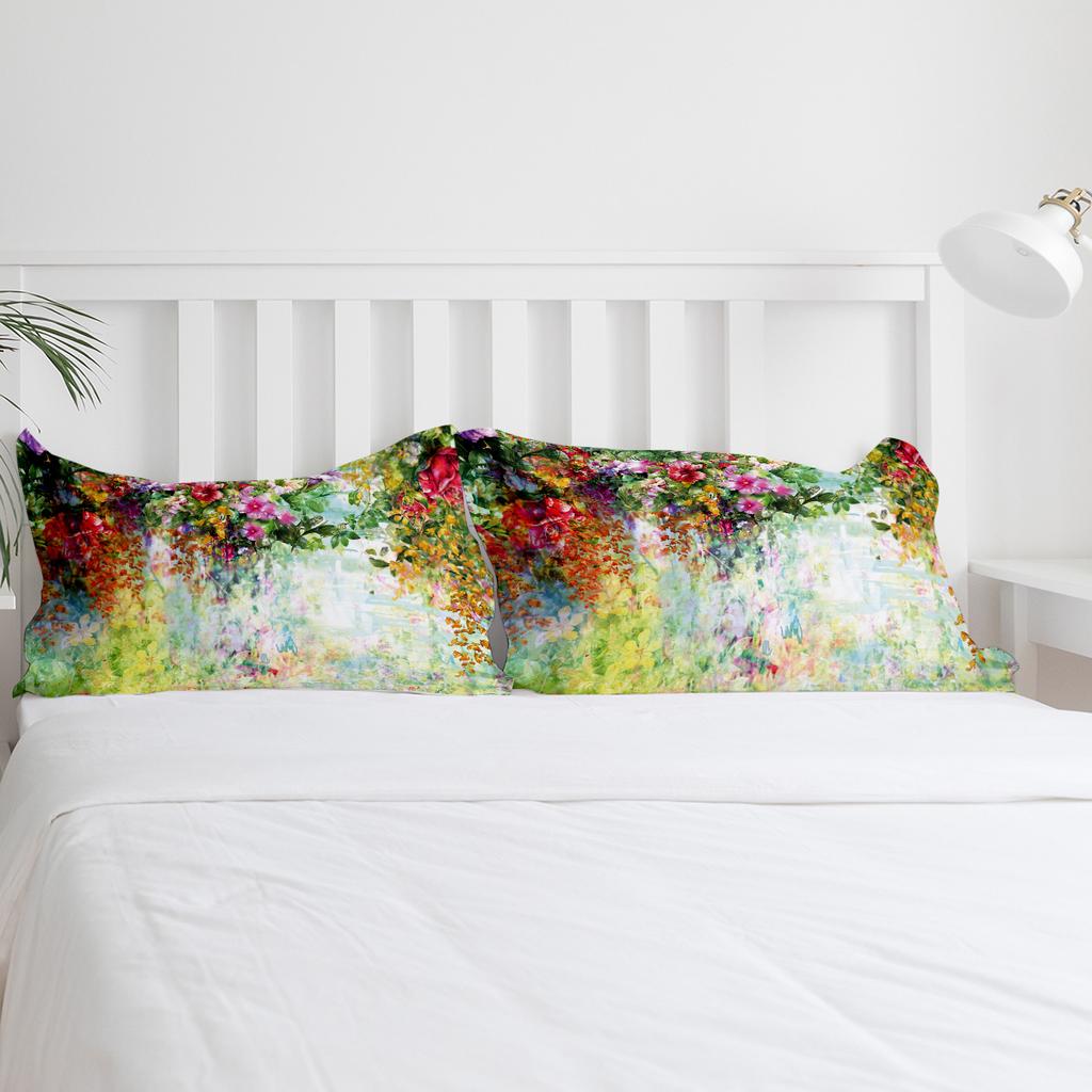 Spring Flowers Bloom 3pcs Couple Duvet Cover With Pillow Case Custom Comforter Bedding Set Quilt Cover Double Bed Home Textile