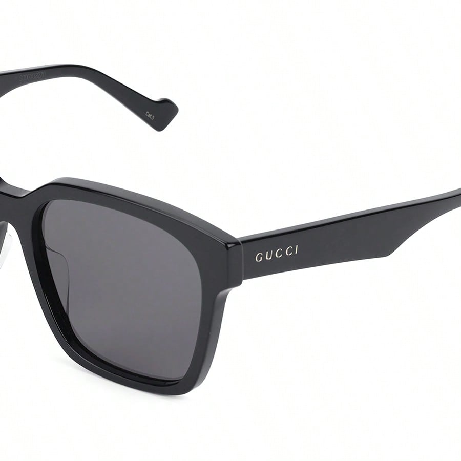 Gucci Мужские солнцезащитные очки GG0965SA-001 Квадратная черная оправа Серая линза