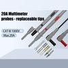 Профессиональные измерительные щупы 1000 В 20 А, универсальные щупы для цифрового мультиметра, тестовые провода с наконечником в виде ручки для мультиметра.