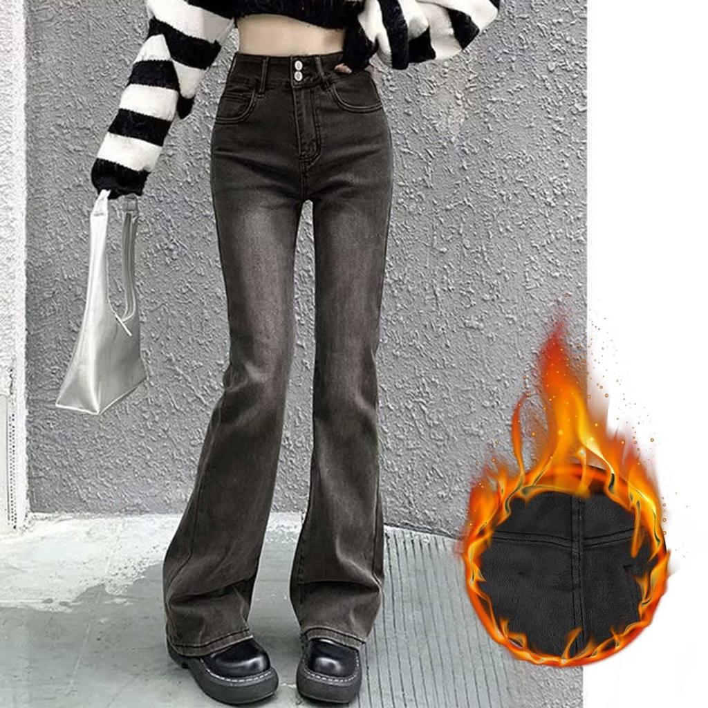 Расклешенные джинсы с высокой талией для женщин, новые, большие размеры, повседневные, маленькие, свободные, прямые, широкие брюки-подковы