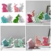 3D Rabbit Candle Resin Moulds Creative Silicone Mold For Delicate Easter Rabbit Scented Candle Craft Project