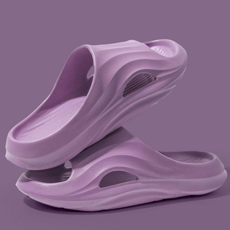 Lucyever 2025 Pink Soft Sole House Slippers for Women Comfortable Platform Couple Slides Woman Indoor Non Slip Bathroom Shoes