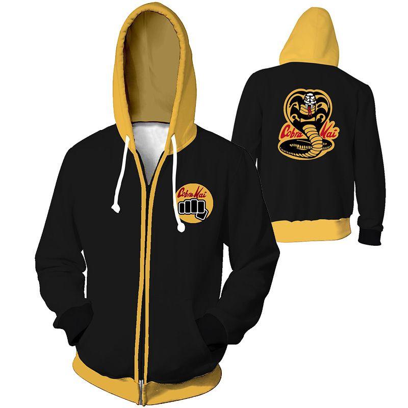 Breathable Karate Kid Val Armorr 3d Hoodie Jacket With Kangaroo Pocket