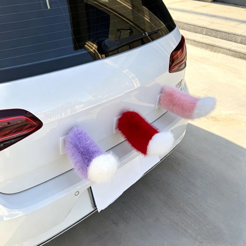 Remote Control Electric Car Tail Electric Bicycle Tail Wagging Moving Rechargeable Plush Animal Tail Auto Motorcycle Decoration