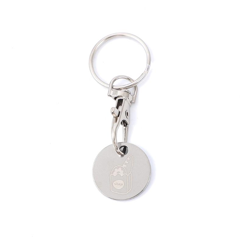 Shopping Trolley Remover Keyring Metal Portable Keychain Cart Token Keyring Universal Supermarket Shopping Trolley Coin Keychain