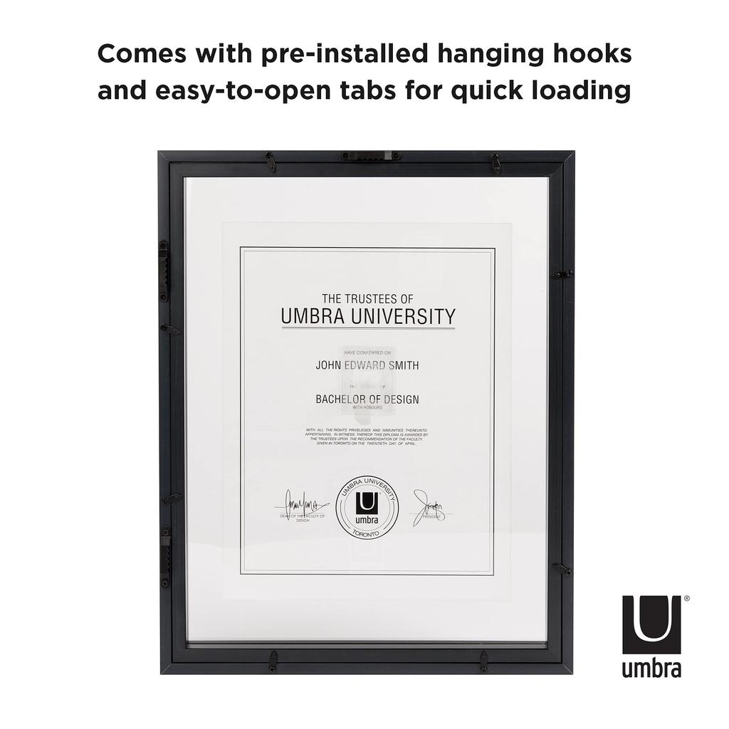 Umbra Photo Certificate Photo Photo Small Document Wall Umbra Black Frame, A4, Frame, Display, Art, Frame, Hanging, 30x37.5cm, DOCUMENT, 2316280040,