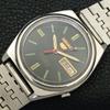 ОРИГИНАЛЬНЫЕ ВИНТАЖНЫЕ МУЖСКИЕ АВТОМАТИЧЕСКИЕ ЧАСЫ SEIKO 5 7019A ЯПОНИЯ С ЧЕРНЫМ ЦИФЕРБЛАТОМ a701903-5 R207-a701903
