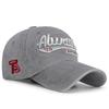 Washed Denim Baseball Hat American Trend Embroidery Versatile Big Head Circumference Wide Brim Shading Sun Protection Purple