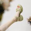 Small Size Platform Sandals Women'S Summer Wear Versatile Word Belt Comfortable Thick Heel High Heel Muffin Shoes