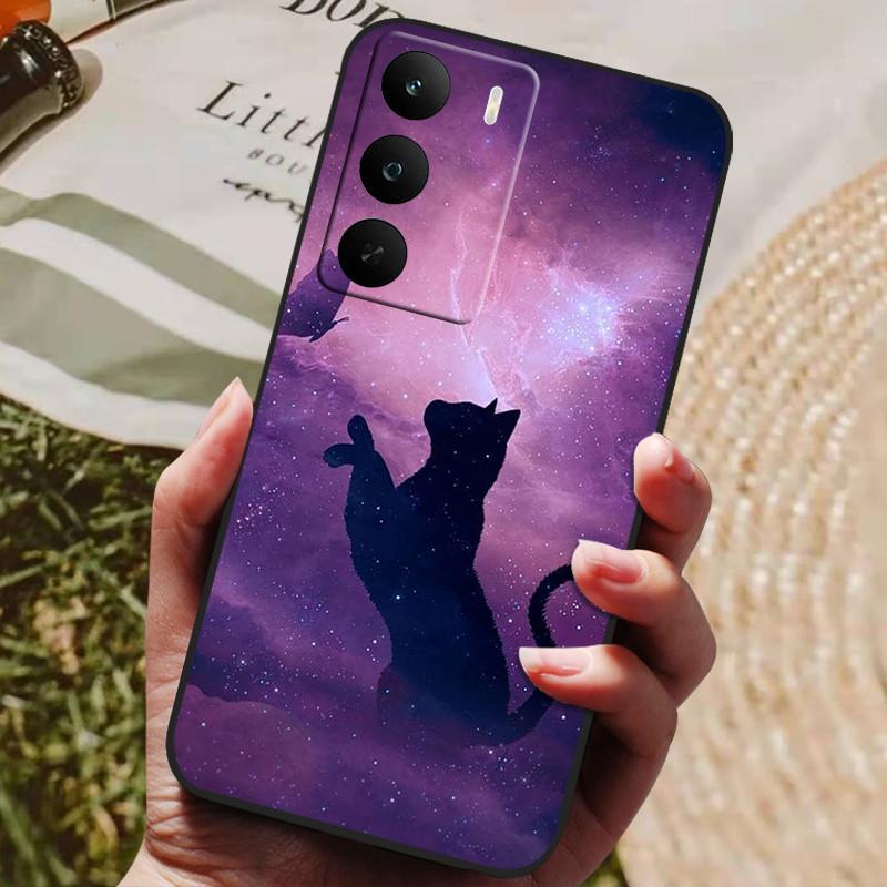 Чехол для OPPO Realme C71 Мягкий силикон Роскошный ударопрочный чехол для Realme C73 ТПУ Чехол Милый кот Funda Оболочка RealmeC71 4G Глобальный