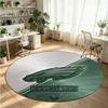 Philadelphia Eagles Printed Round Crystal Velvet Rug Soft Non Slip Floor Carpet For Bedroom Holiday Gift