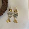 Personality Imitation Shell Tassel Earrings Elegant Dangle Earrings Fish-shaped Earrings  Festival