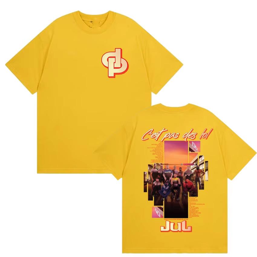 Rapper Jul Cest Pas Des Lol Tour 2026 Merch T Shirt Unisex Unisex Retro Harajuku High Quality Tshirt Hip Hop Oversized Tees Unisex