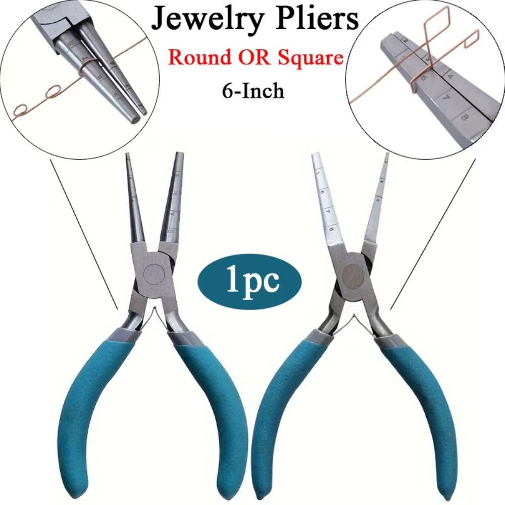 Square/Round Nose Jewelry Making Pliers Carbon Steel Winding Pliers Wire Looping Plier DIY Jewelry