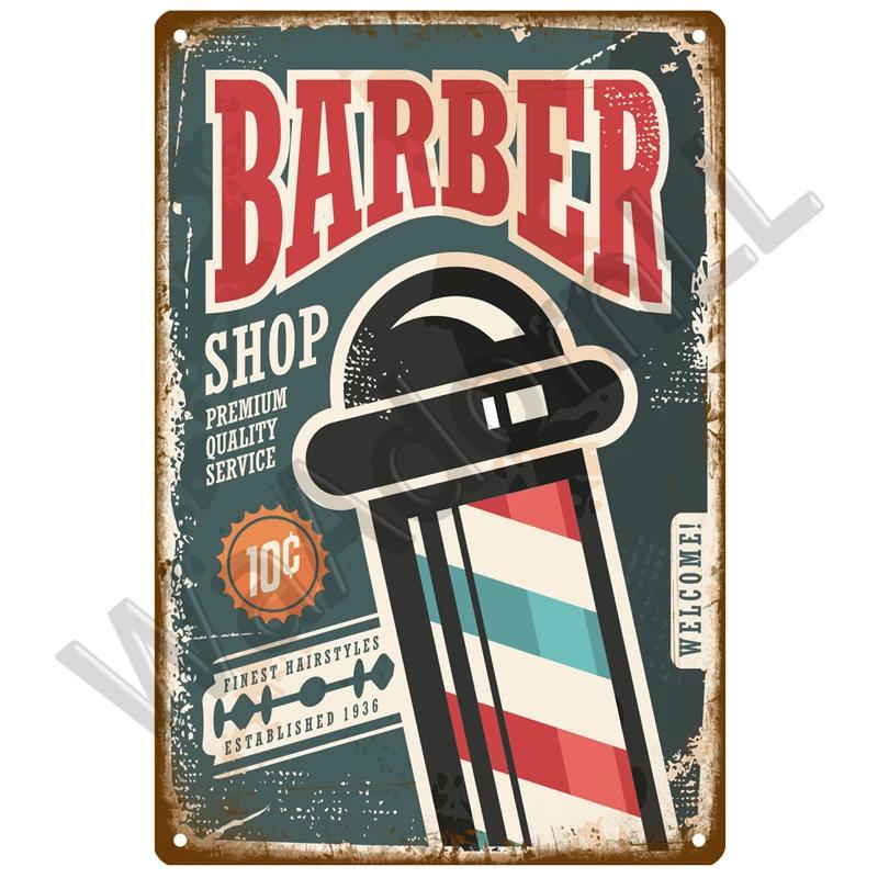 Парикмахерская Ретро Паб Бар украшения жестяная вывеска потертый шик домашний декор доска металлическая вывеска настенный постер винтажный декор искусство винтаж