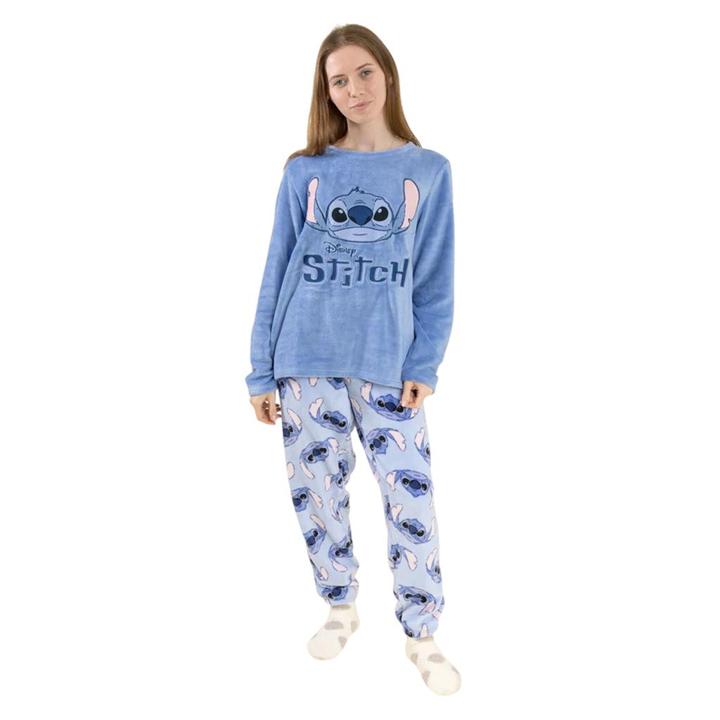 Lilo & Stitch Womens/Ladies Stitch Long-Sleeved Long Pyjama Set