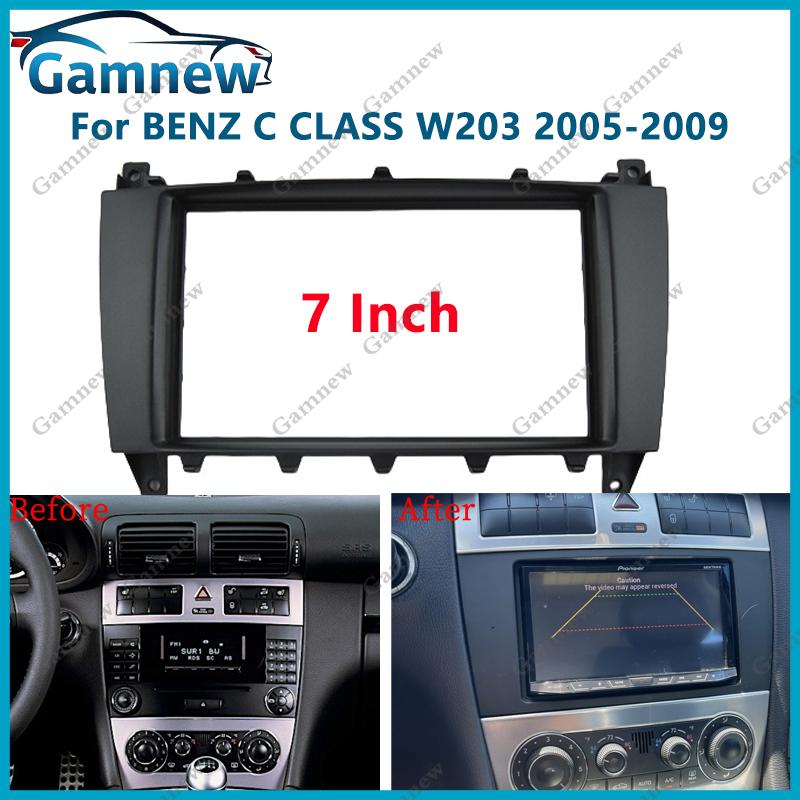 7-дюймовая 2DIN Панель Радио для Автомобиля для Benz W203 2004-2007 CL203 W209 W463 Комплект Рамки Установка Лицевая Панель