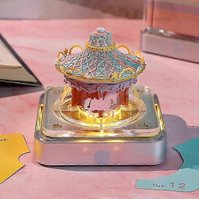 Mini Tear Off Calendars 3D Calendar Time-Piece Calendar with Lights for Women Men