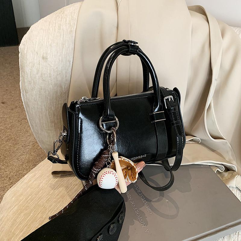 Ielgy Autumn Winter Retro 2 All-Match Shoulder Messenger Bag Casual Portable Working Tote Bag