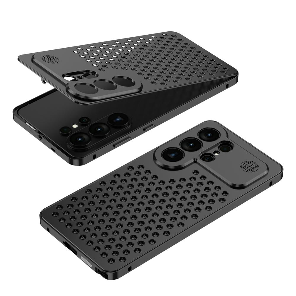 Алюминиевый чехол-радиатор с ароматом и полым дизайном для Samsung S23 S24 S25 S26 Ultra, ударопрочный чехол с защитой объектива