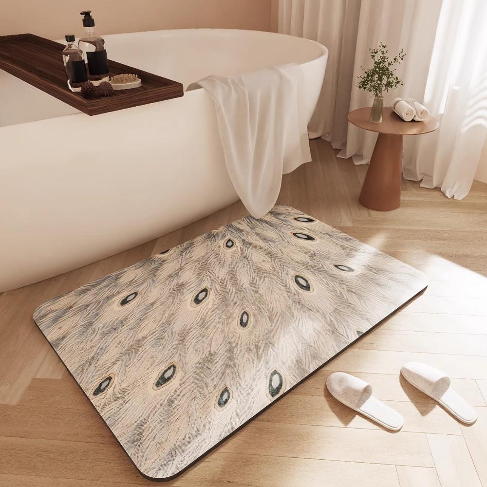 2 шт. Мягкий впитывающий коврик для ванной комнаты с диатомовой грязью, быстросохнущий нескользящий коврик для пола