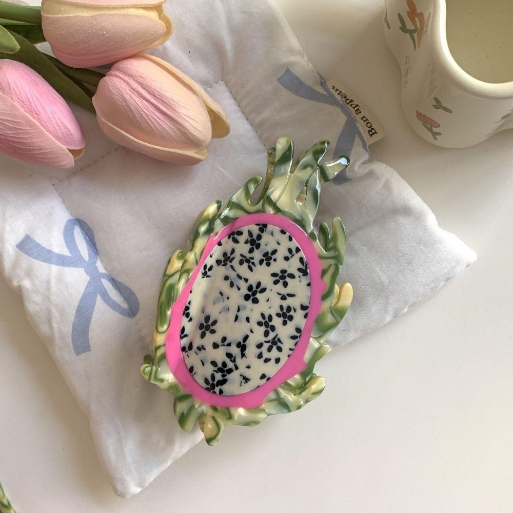 Durian Cartoon Hair Claw Strawberry Acetic Acid Shark Clip Cute Fruit Hair Grab Streetwear