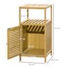 Bathroom Cabinet Bathroom Shelf Bamboo 1 Shelf 1 Cabinet 33 Cm X 36.5 Cm X 67 Cm Natural