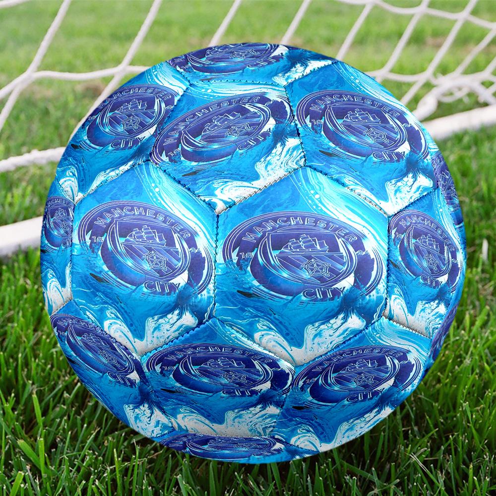 Football team City FC Print Size 5 Soccer Ball, Standard Match Football for Sports Game and Team Practice, Ideal Gift for Soccer Fans