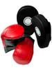 Punching Boxing Boxing Pair Set Gloves Black Mitts, Gloves, Karate, Gloves, Mitts, (Red + Mitts)