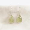 Natural Prehnite Earring, Teardrop Gemstone Earring, 925 Sterling Silver Dangle Earring, Daily wear Earring