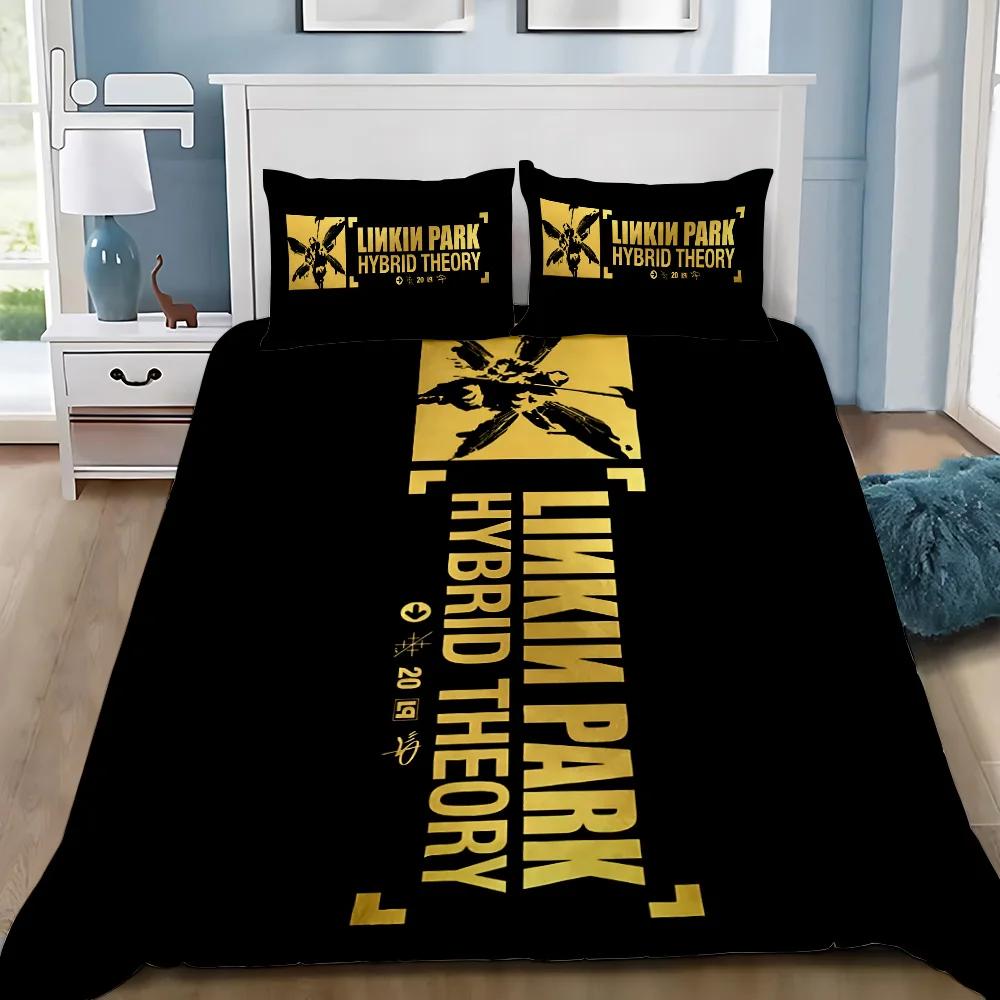 Duvet Cover Pillowcase Bedding Set Rock band Linkin P-Park Adult Boy Girl Bedroom Decoration Children Single Double Large Size