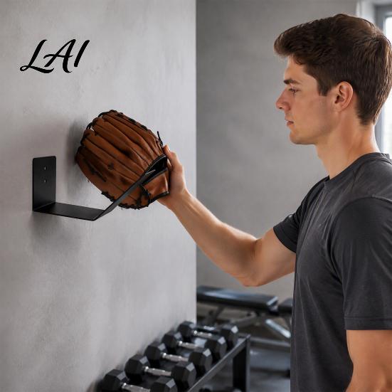 Sports Room Wall Decor Baseball Glove Space Saving Mount Display Stand Hanger Durable Stainless Storage Rack Steel for Memorabilia Collection