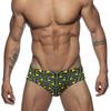 Men Swim Briefs Trunks Color Blocking Fashion Print Tight Fit Sexy Swimwear Beach Wear Tanning Surfing GYM