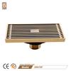 Bathroom Shower Antique Brass Square Tile Insert Drain Anti-odor Invisible Floor Drain