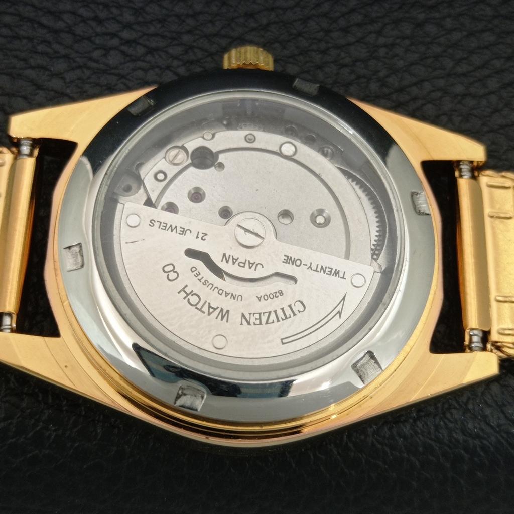 ВИНТАЖНЫЕ АВТОМАТИЧЕСКИЕ ЧАСЫ CITIZEN 8200 ВОССТАНОВЛЕННЫЕ ЯПОНИЯ МУЖСКИЕ КОРИЧНЕВЫЙ ЦИФЕРБЛАТ a445336-1