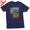 Never Underestimate An Old Man with A Pickleball Paddle Summer Men TShirt Casual Graphic Design for Outdoor Sports Tees