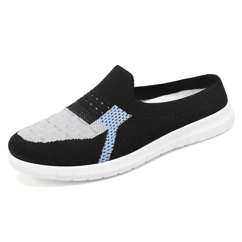 fashion Ladies Shoes on Sale 2024 New Slingbacks Women's Slippers Autumn Breathable Mesh Solft Sole Light Comfortable Flat Slippers