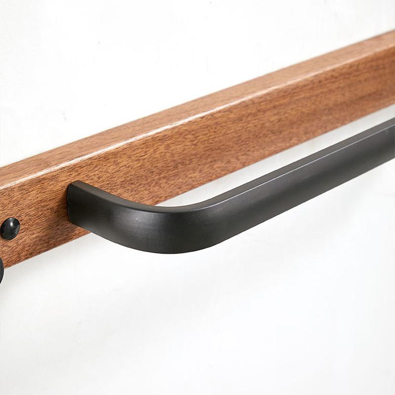 Деревянная вешалка для полотенец, держатель для полотенец для ванной комнаты, настенная одинарная штанга для полотенец, полка для ванной комнаты, крючок для полотенец, подвеска для ванной комнаты